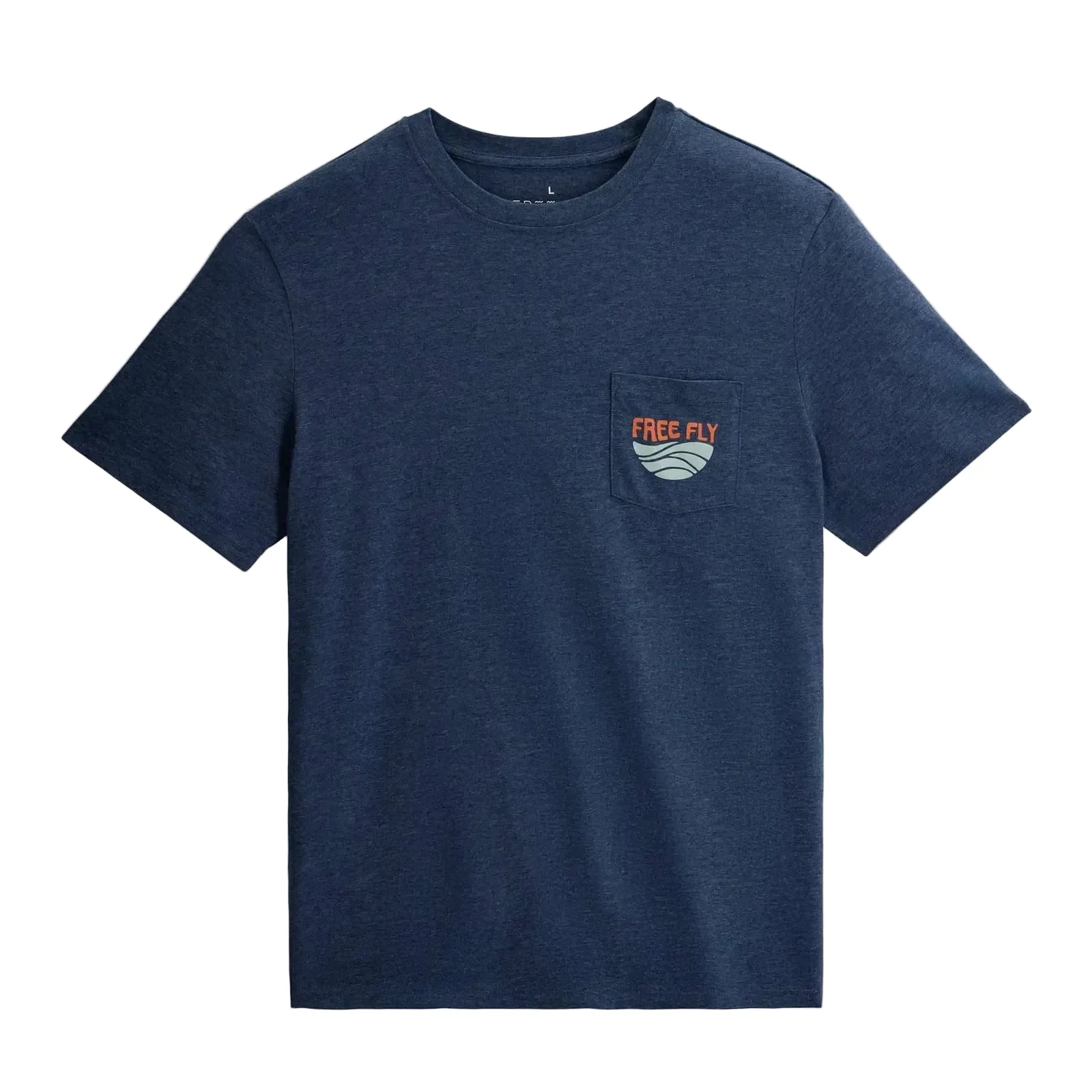 Free Fly Men's Blue Edge Pocket Tee - Image 2