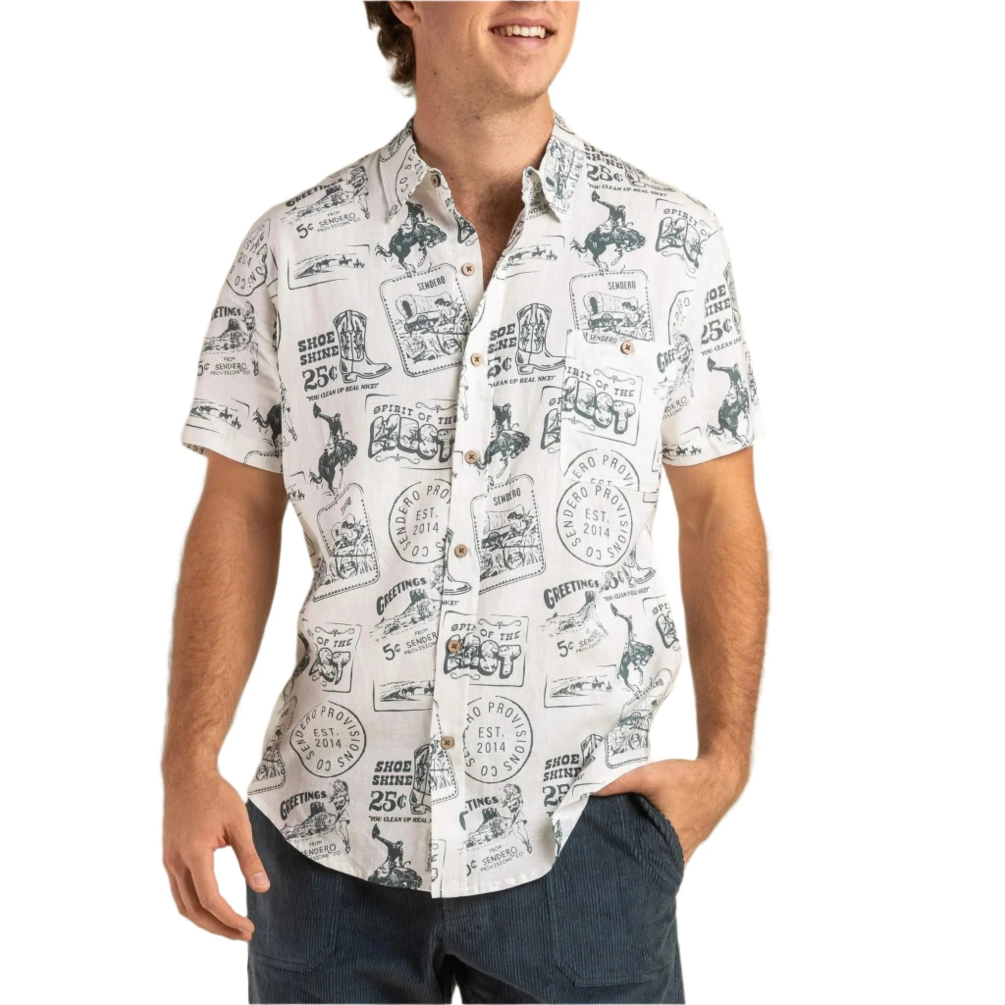 Sendero Men's City Slicker Short Sleeve Button Up - Image 3