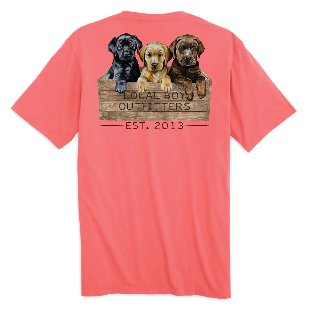 Local Boy Outfitters Men's Three Pup Night Short Sleeve T-Shirt